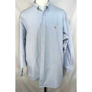 Ralph Lauren Yarmouth Cotton Oxford Button Up Blue Mens XL